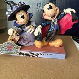 Jim Shores’ Disney Traditions Minnie and Mickey Halloween Witch and Vampire